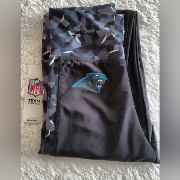 NWT NFL Carolina Panthers Football Leggings Stretch Women Pants - Picture 6 of 8